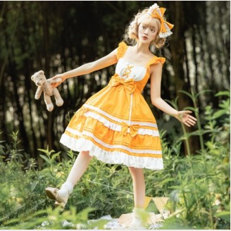 Hansel And Gretel Sweet Lolita Style Dress JSK + Hair Clip Set (KJ41)